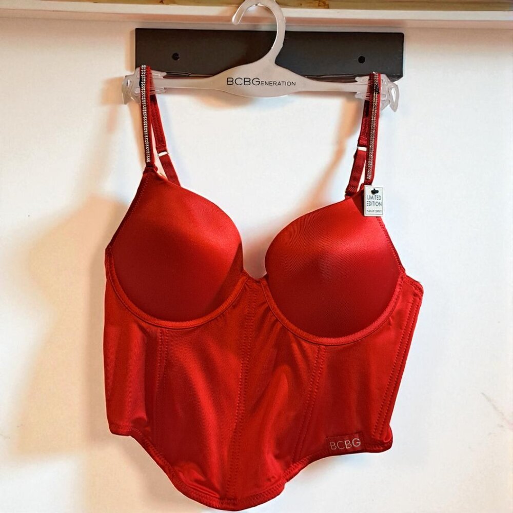 BCBGeneration 36 B Limited Edition Pushup Red Corset NWT